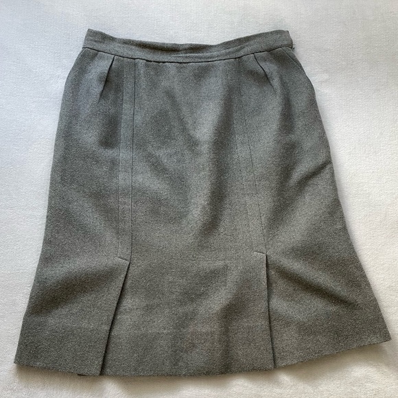 Hermes Dresses & Skirts - Vintage 70’s HERMÈS Wool Silk Skirt Double Slit Knee Length Tulip 42